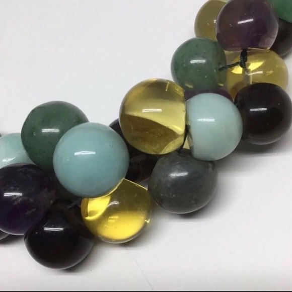 Vintage Beaded Semi-precious Stone Necklace - Picture 2 of 7